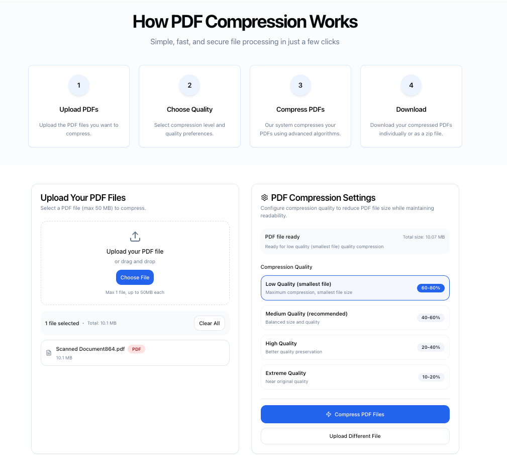PDF Upload Interface